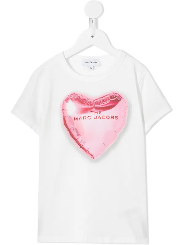 Shop The Marc Jacobs Kids Heart Balloon Logo Print T Shirt With Express Delivery Farfetch