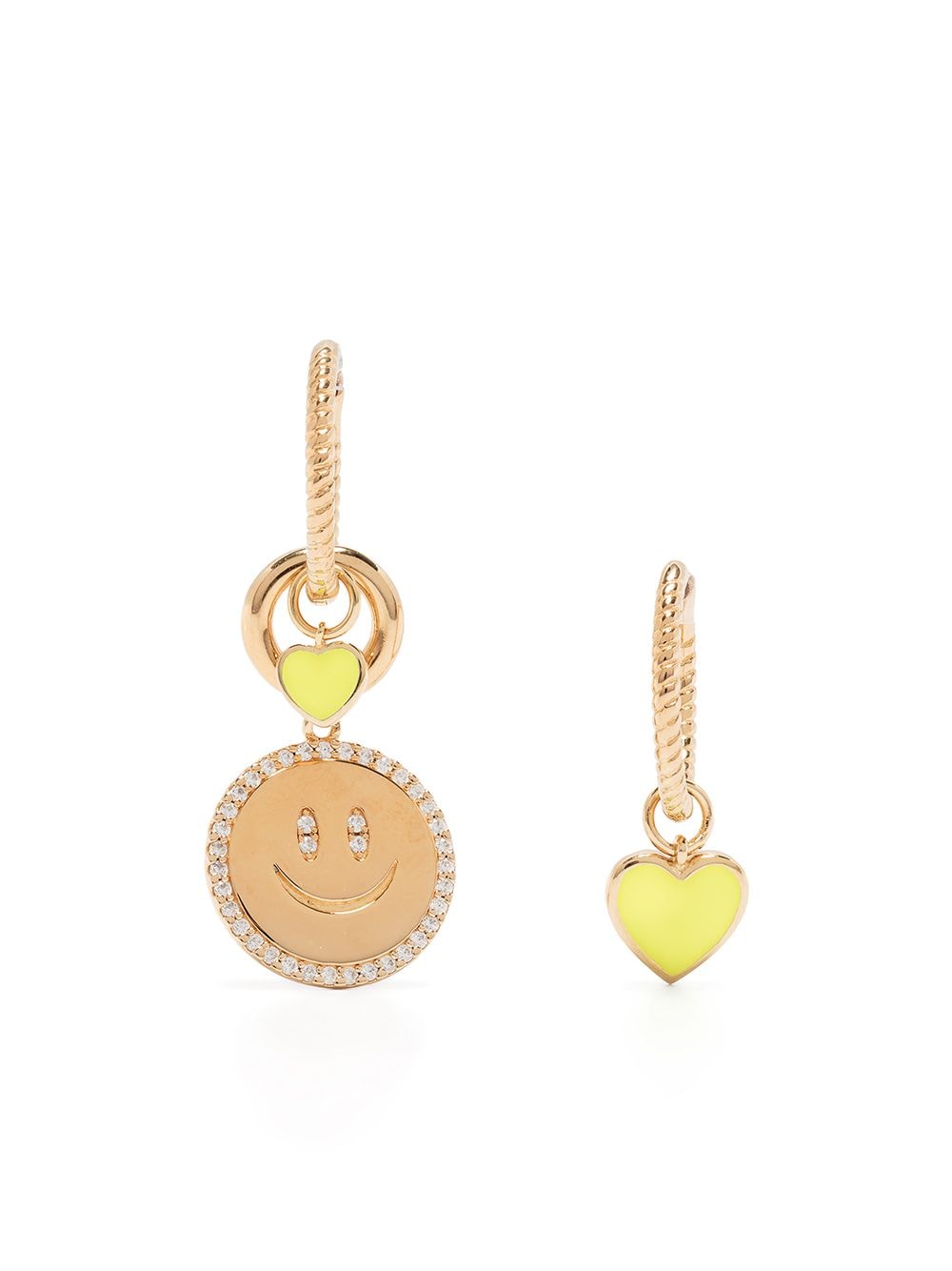 APM Monaco Happy Face Hoop Earrings Farfetch