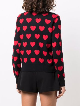 heart-print knit cardigan展示图