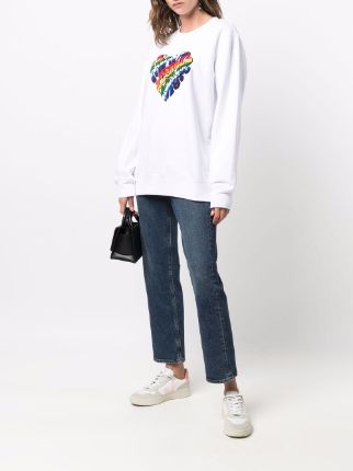 rainbow heart logo sweatshirt展示图