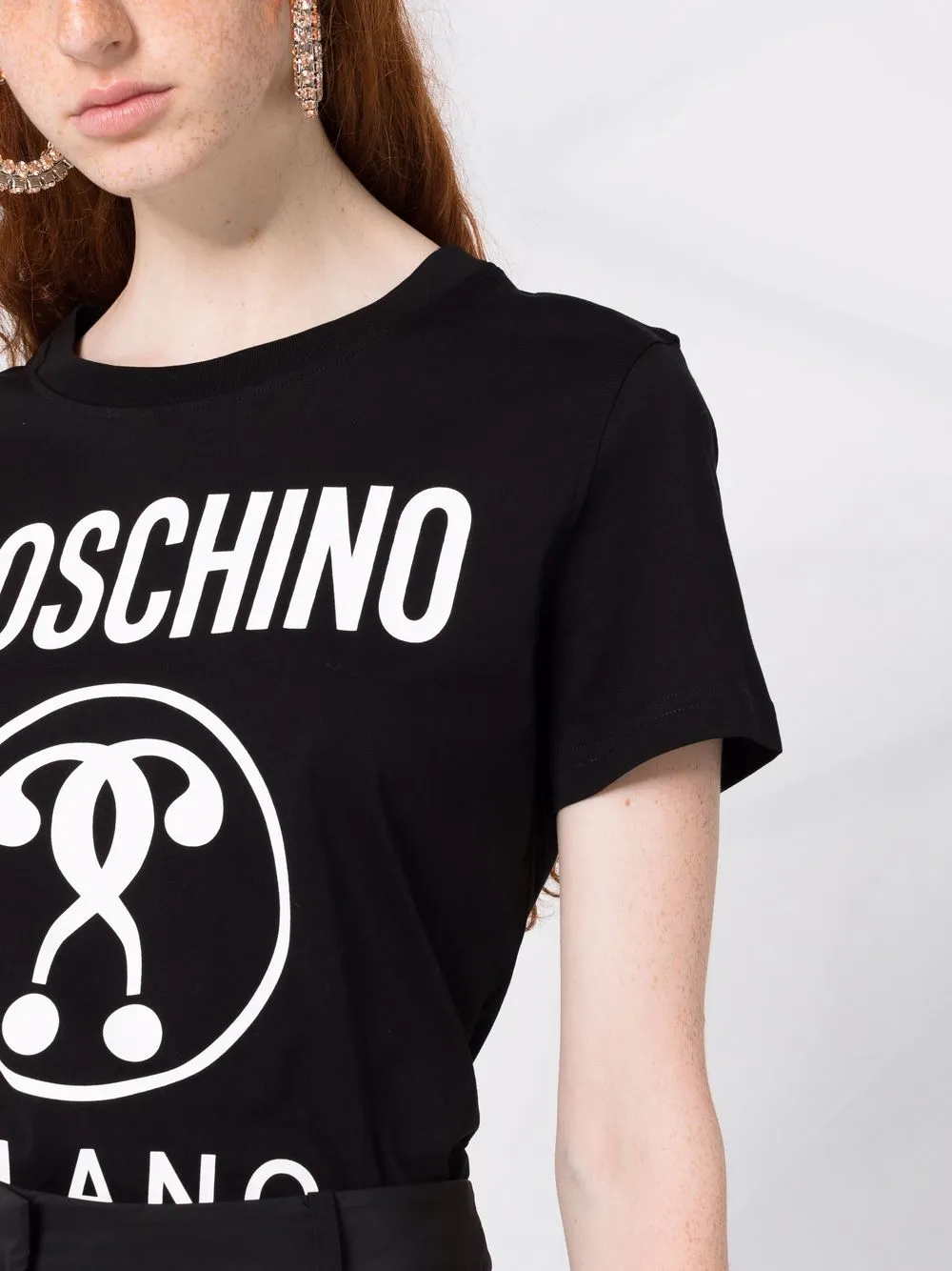 фото Moschino футболка с принтом double question mark