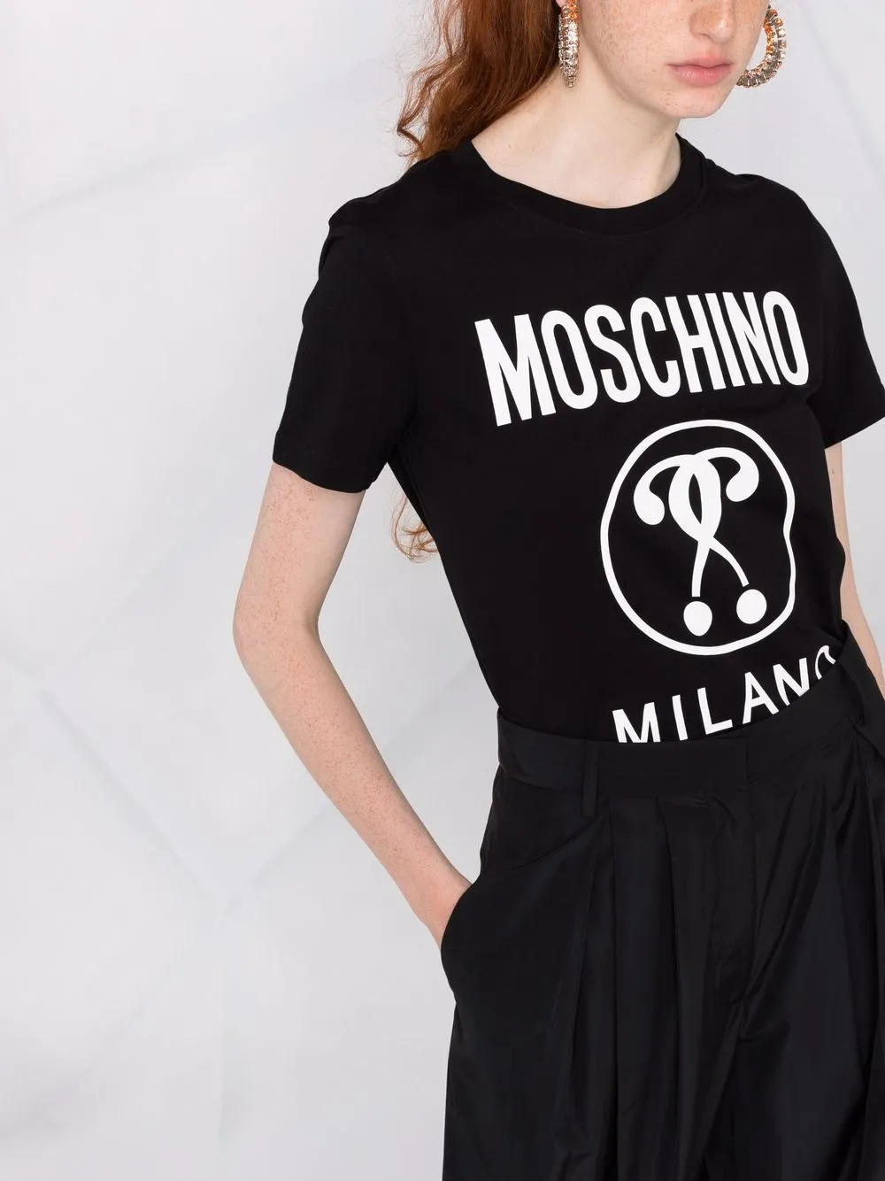фото Moschino футболка с принтом double question mark