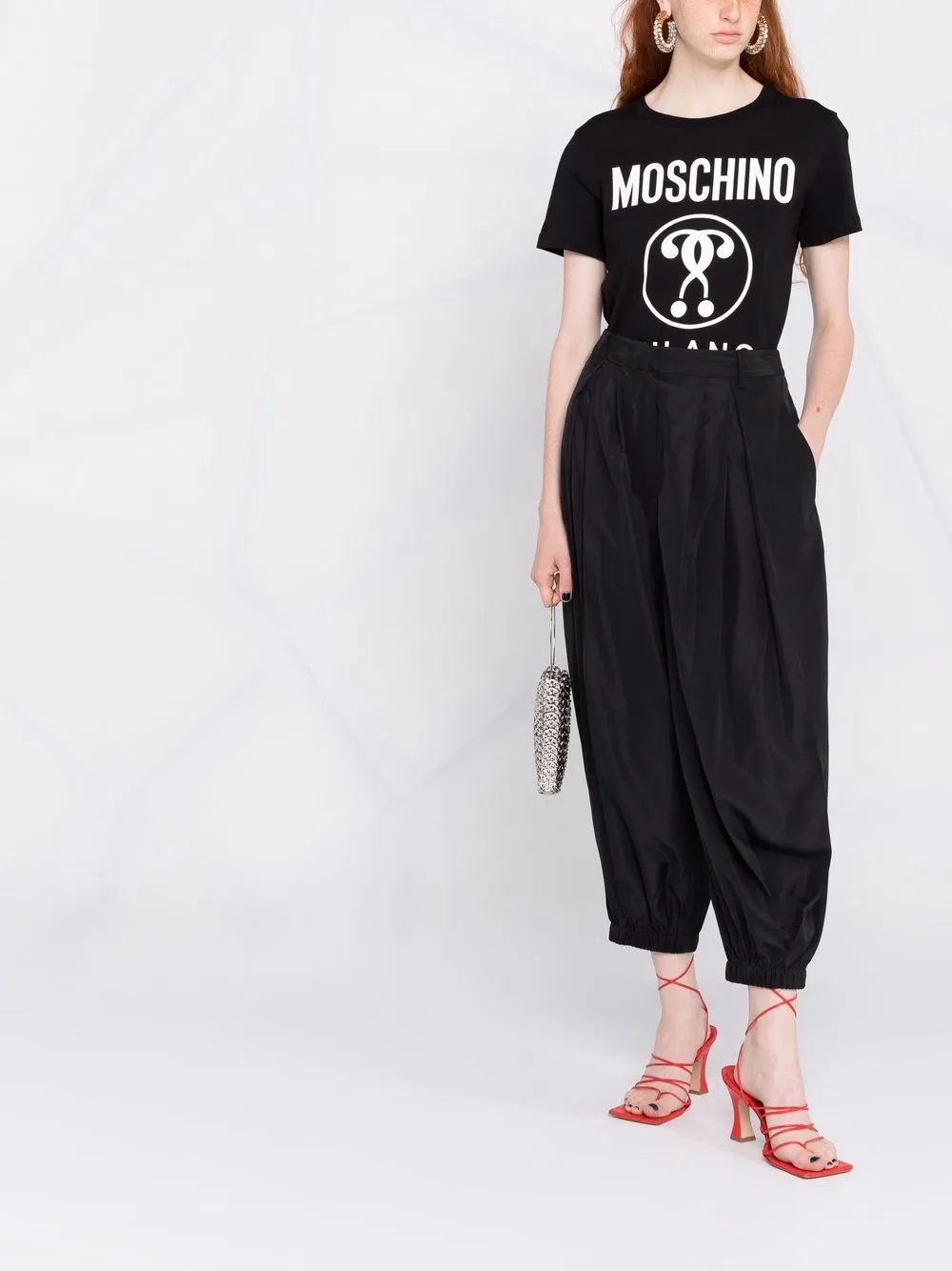 фото Moschino футболка с принтом double question mark