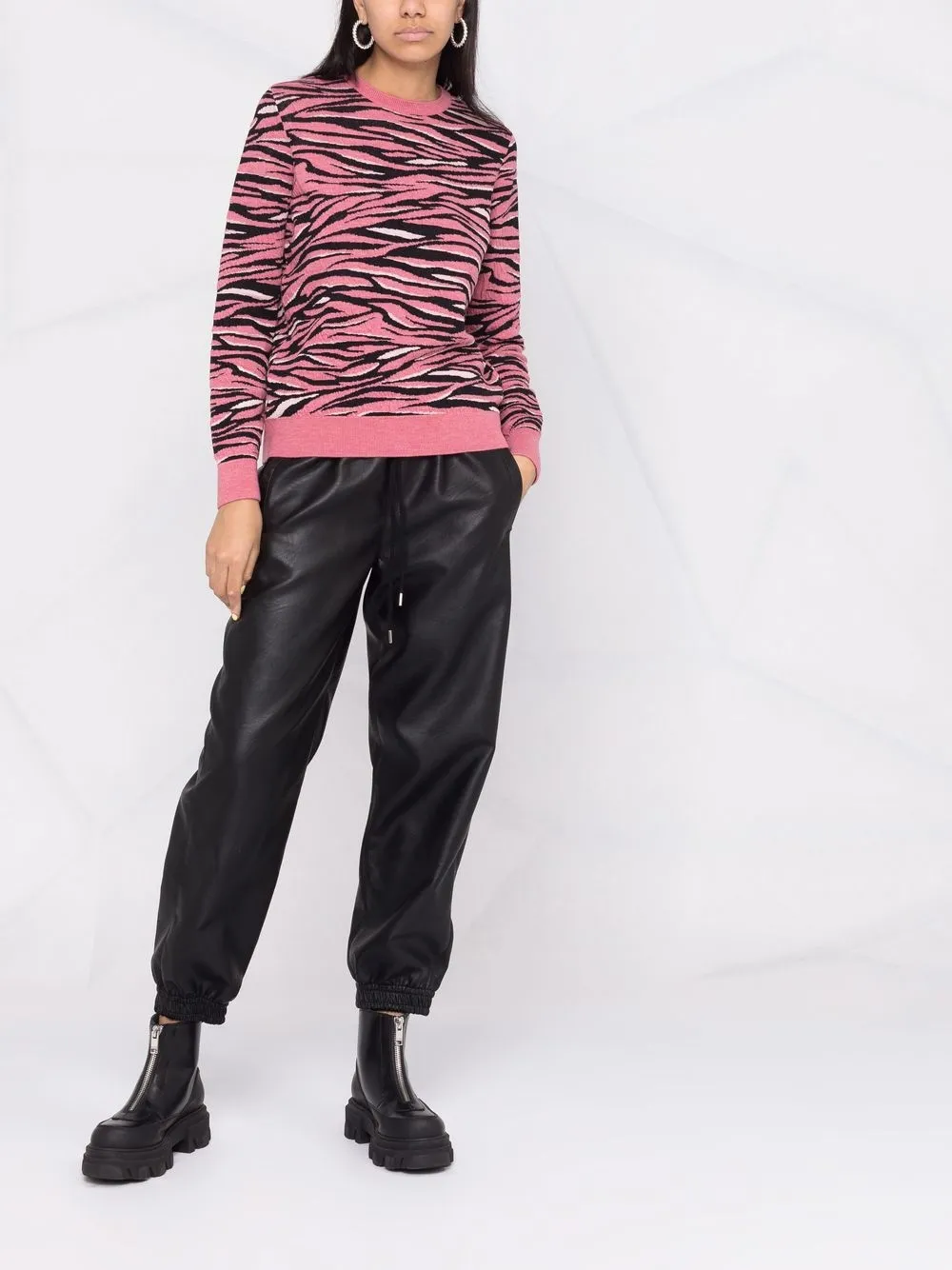 Shop Stella Mccartney Kira Faux Leather Trousers In Black