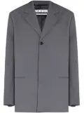Off-White crease single-breasted blazer - Grey