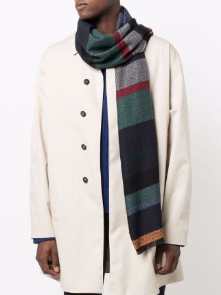 herringbone-striped wool scarf展示图