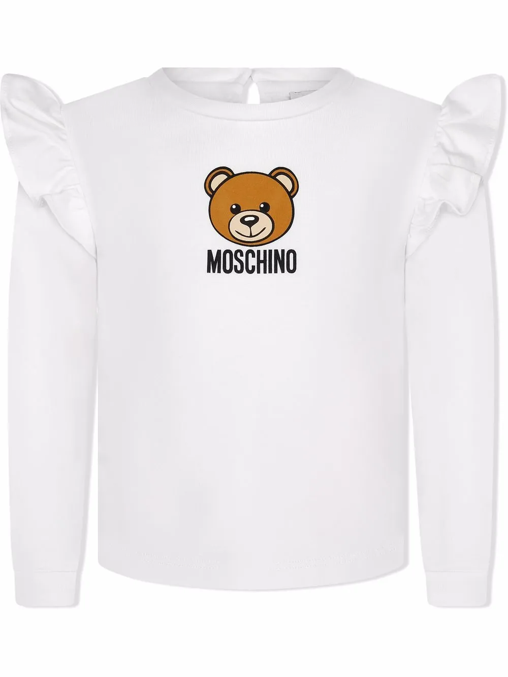 

Moschino Kids top con motivo Teddy Bear - Blanco