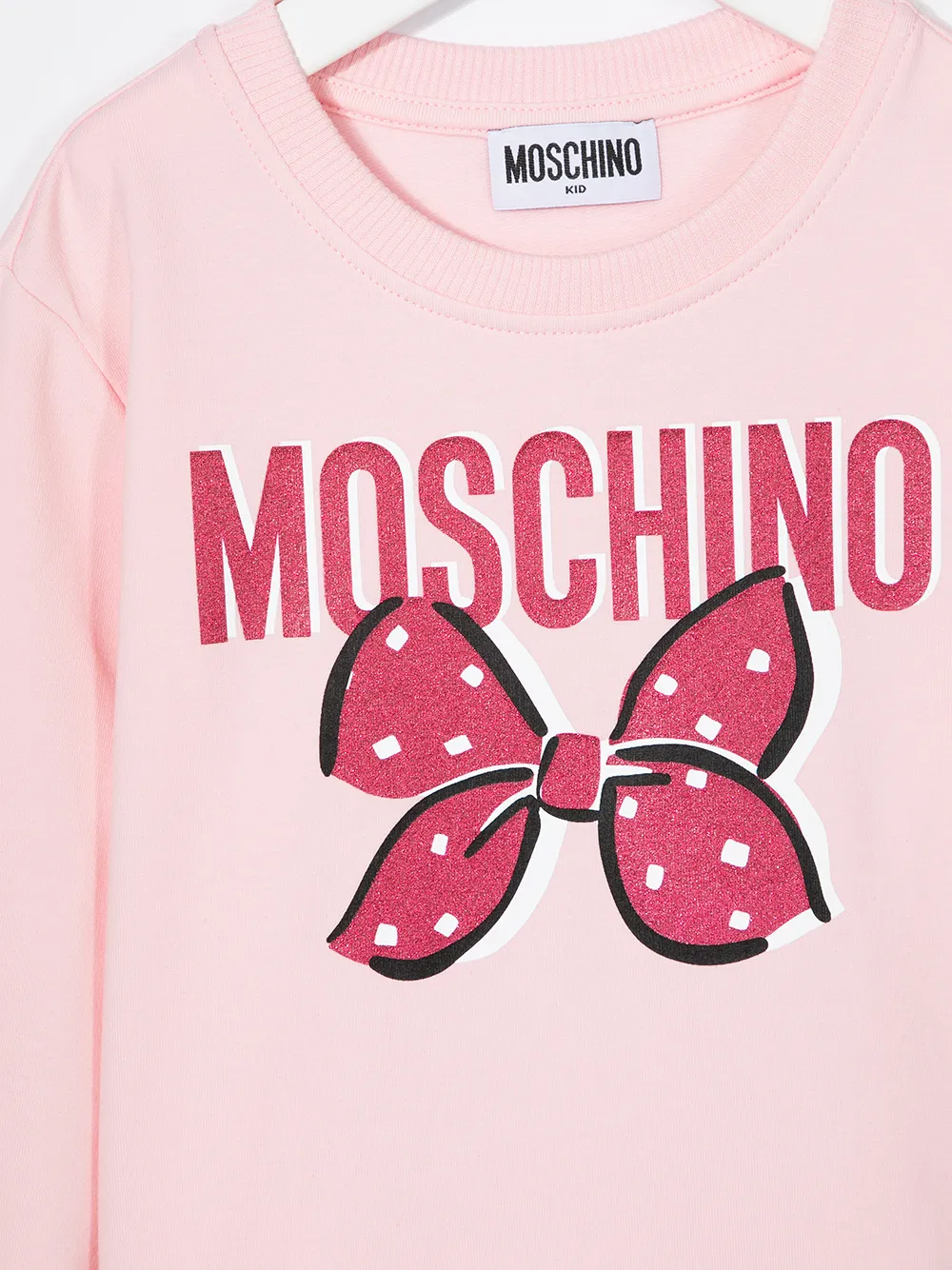 фото Moschino kids толстовка с круглым вырезом и логотипом