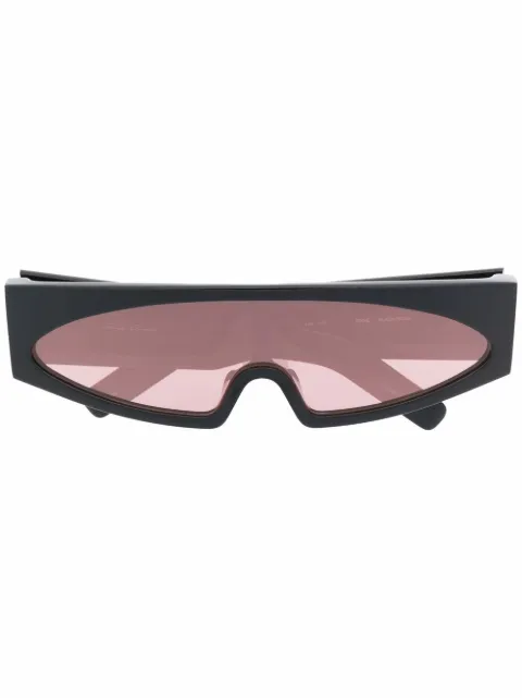Rick Owens Schmale Gene Sonnenbrille mit D-Gestell
