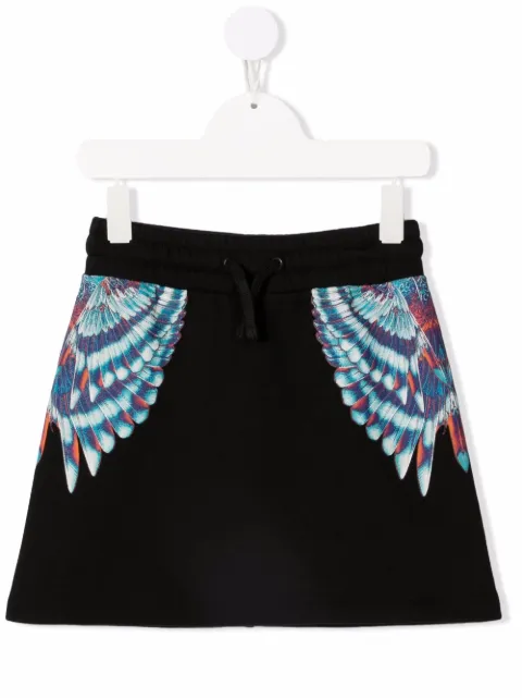 Marcelo Burlon County Of Milan Kids Wings-print straight-leg miniskirt