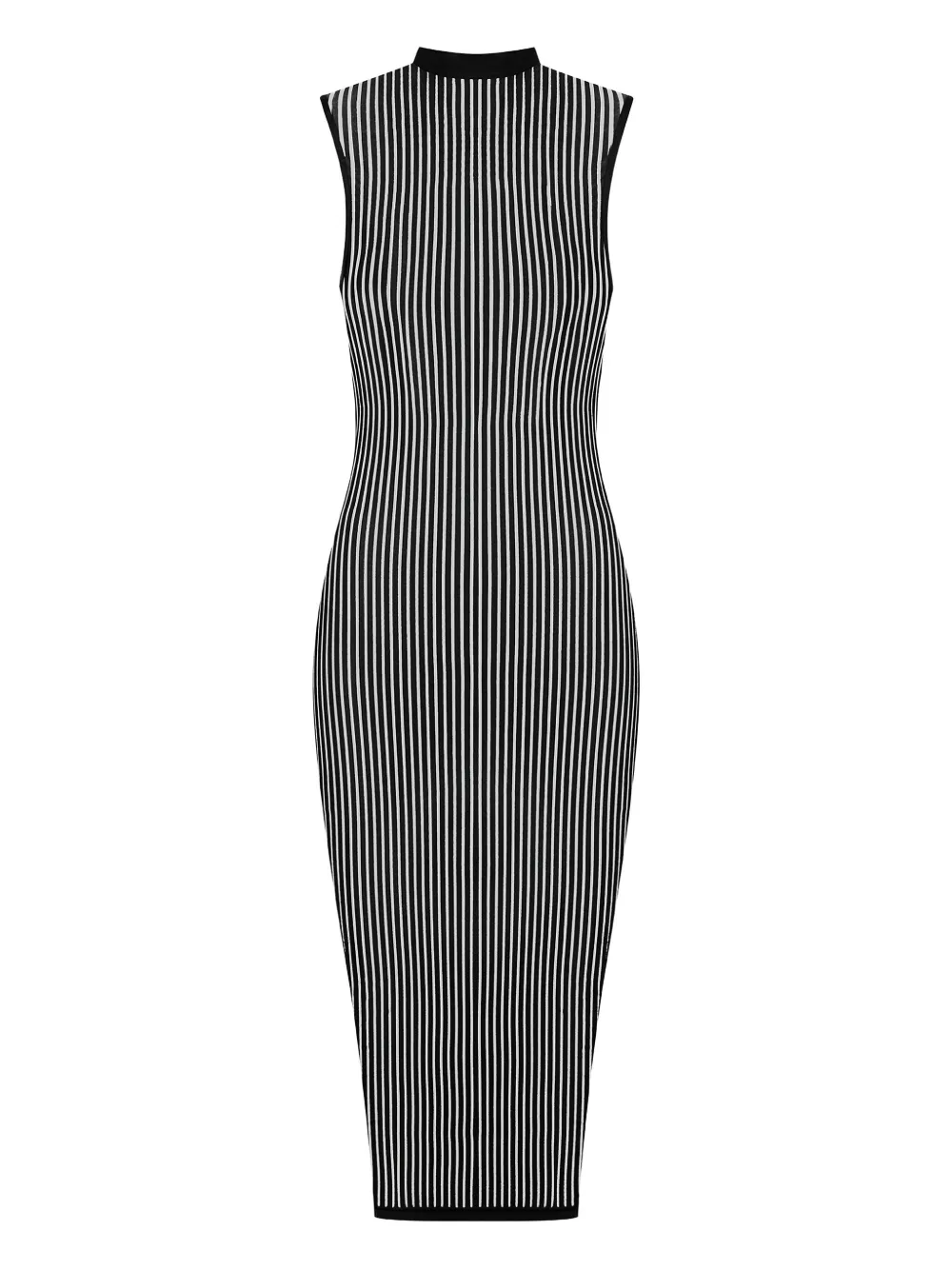 Maison Close Bande à Part striped midi dress | Black | Image 1