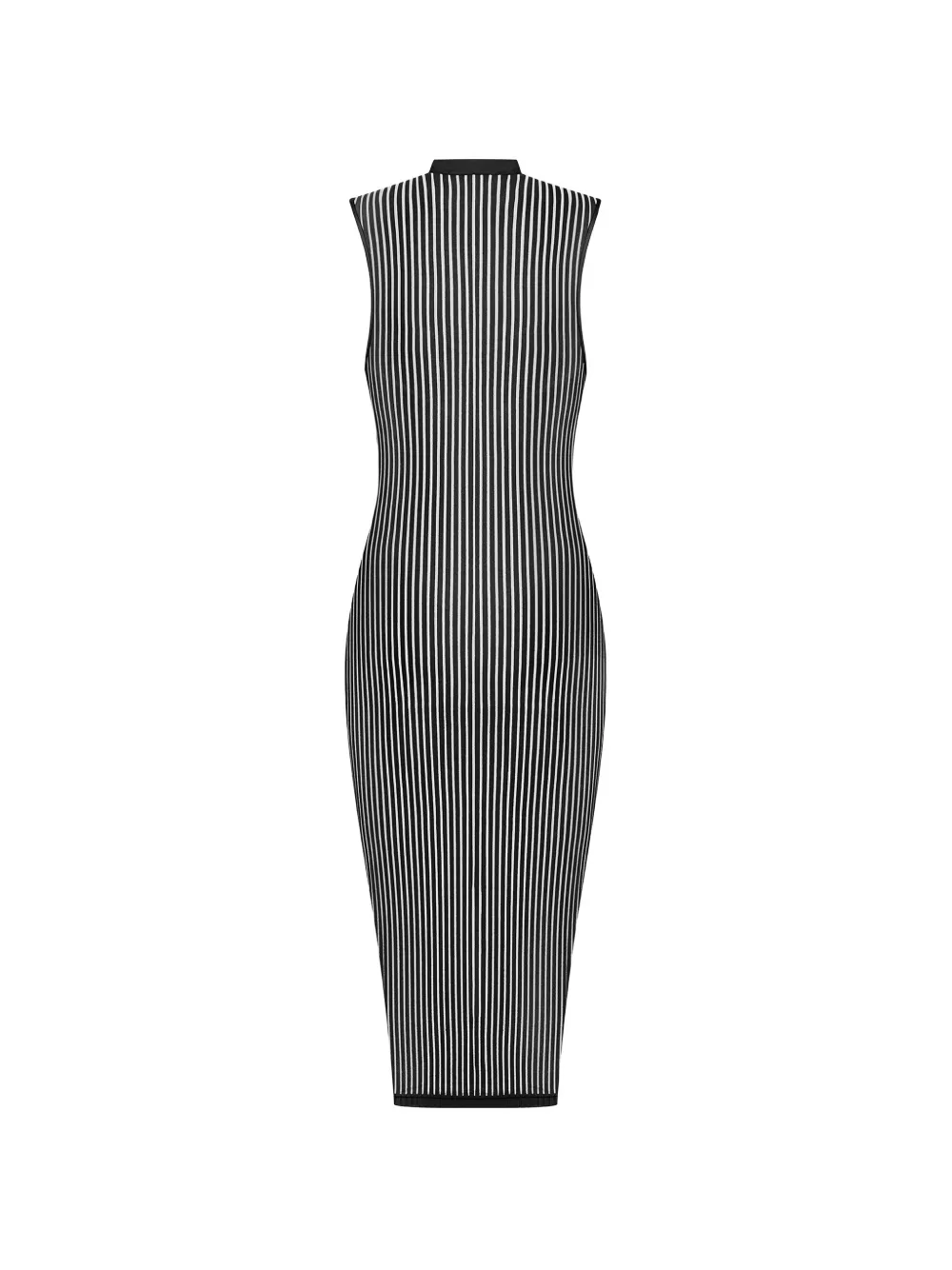 Maison Close Striped Midi Dress - Black