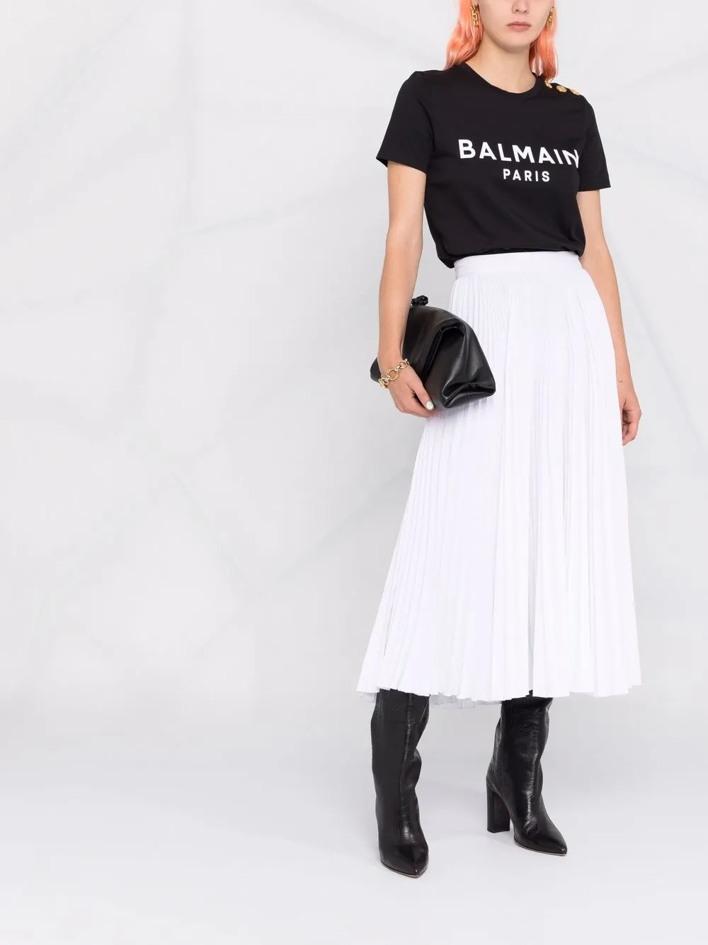 фото Balmain футболка из органического хлопка с логотипом