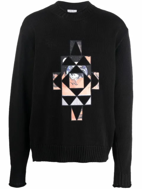 COUNTY OF MILAN geometric-patch jumper