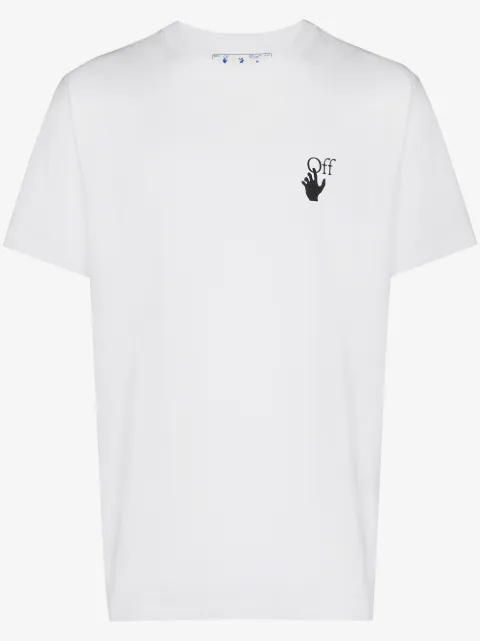 Off-White Camiseta de algodão com estampa de pintura