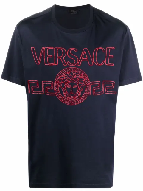 versace embroidered logo t shirt