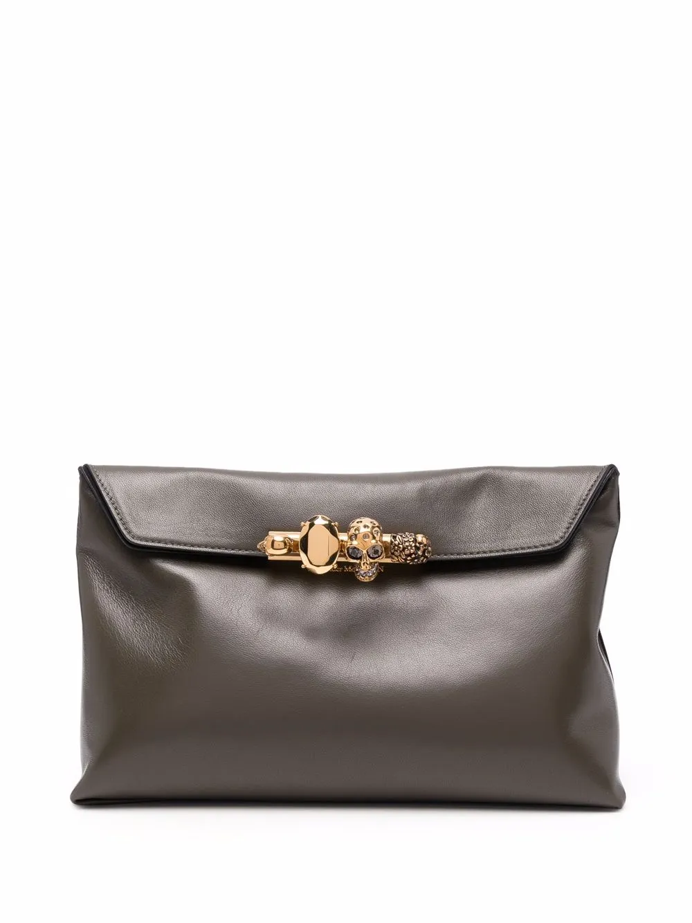 Image 1 of Alexander McQueen Four-Ring handle clutch bag