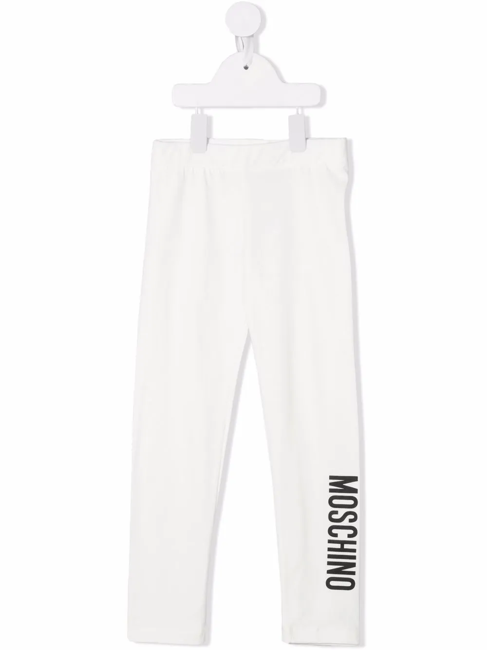 Image 1 of Moschino Kids logo-print stretch-cotton leggings