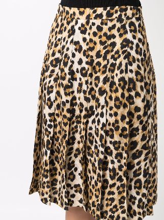 leopard-print pleated skirt展示图