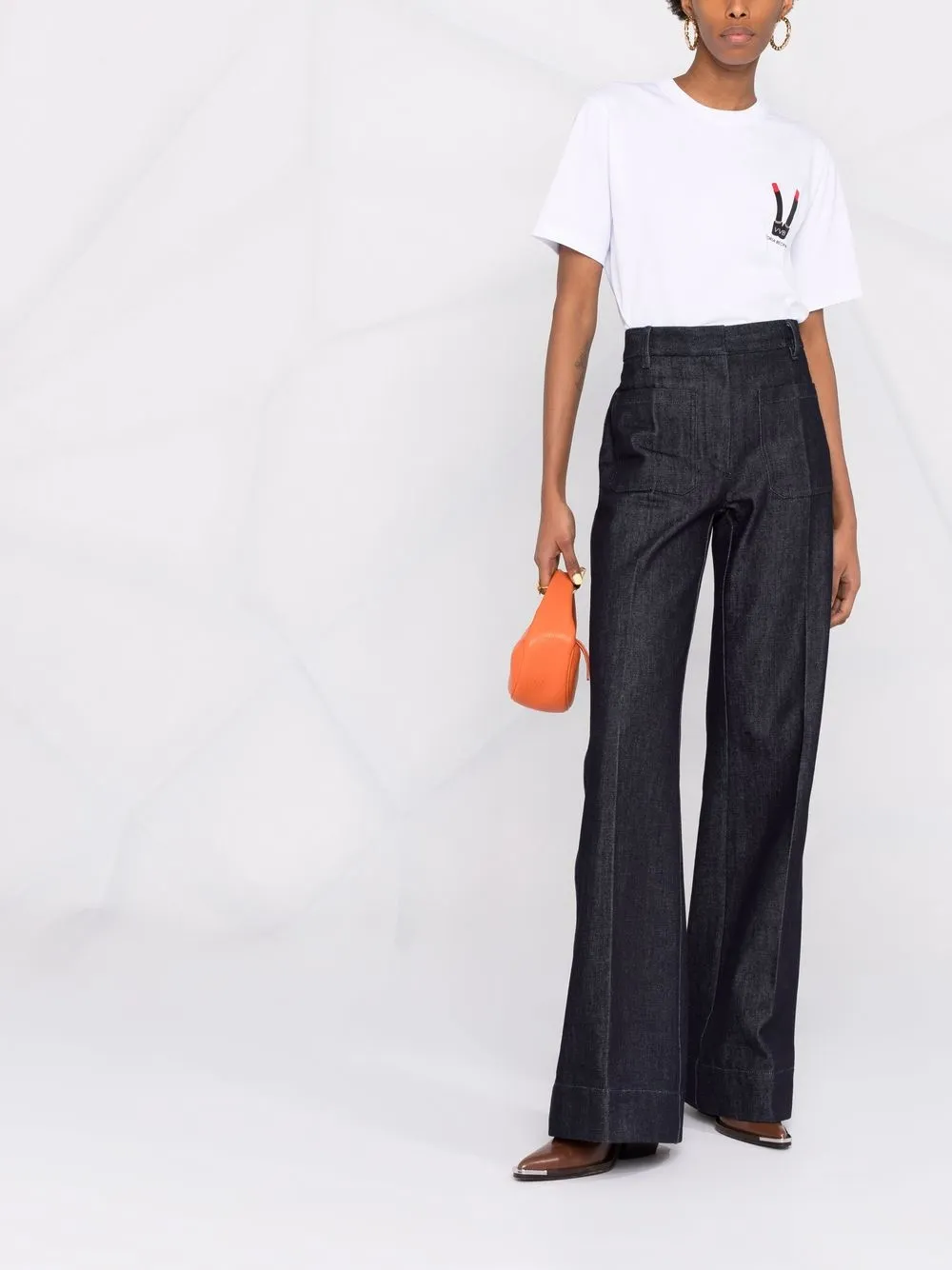 фото Victoria victoria beckham футболка из органического хлопка с логотипом