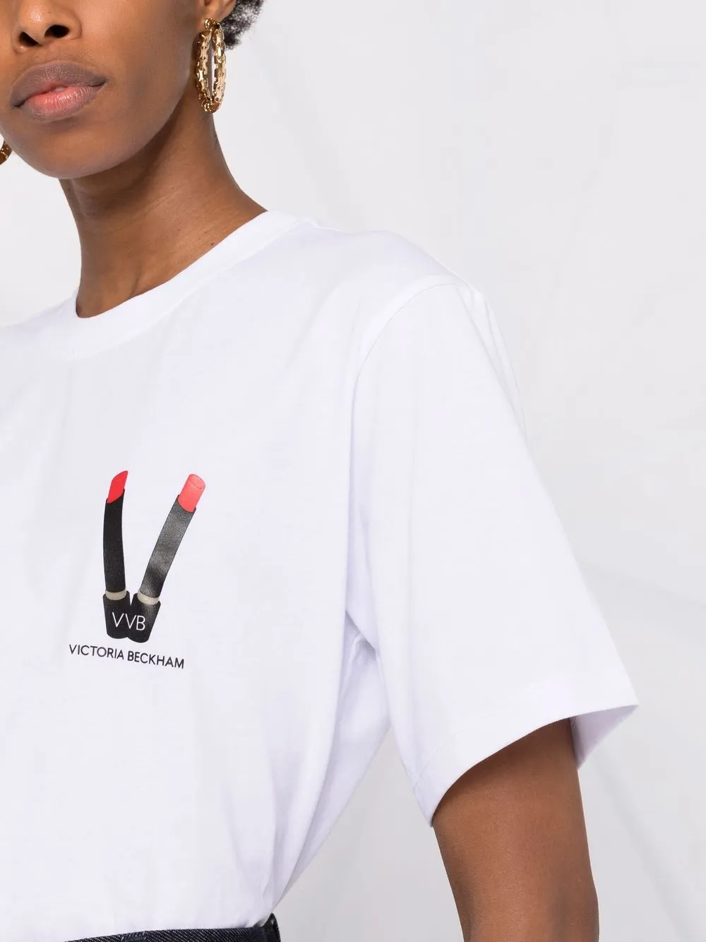 фото Victoria victoria beckham футболка из органического хлопка с логотипом