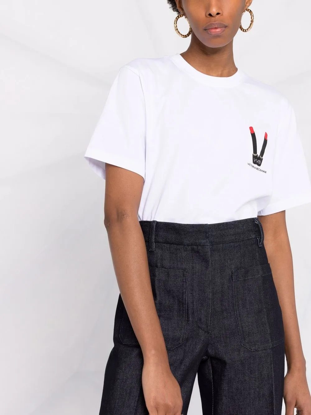 фото Victoria victoria beckham футболка из органического хлопка с логотипом