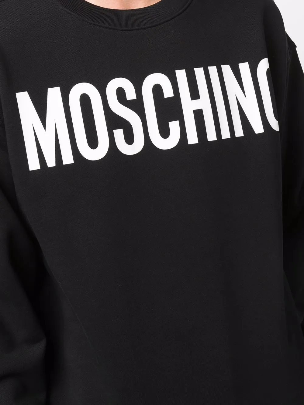 фото Moschino толстовка с круглым вырезом и логотипом