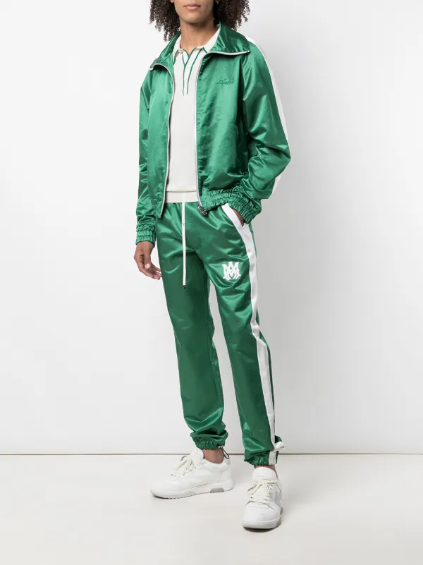 AMIRI Satin Zipped Track Jacket | Green | FARFETCH