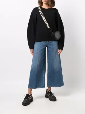 【匿名配送】ステラマッカートニー×エドカーティス ジャガードニット セーター 黒 美品】ステラマッカートニー 22AW デザイン ウール ニット