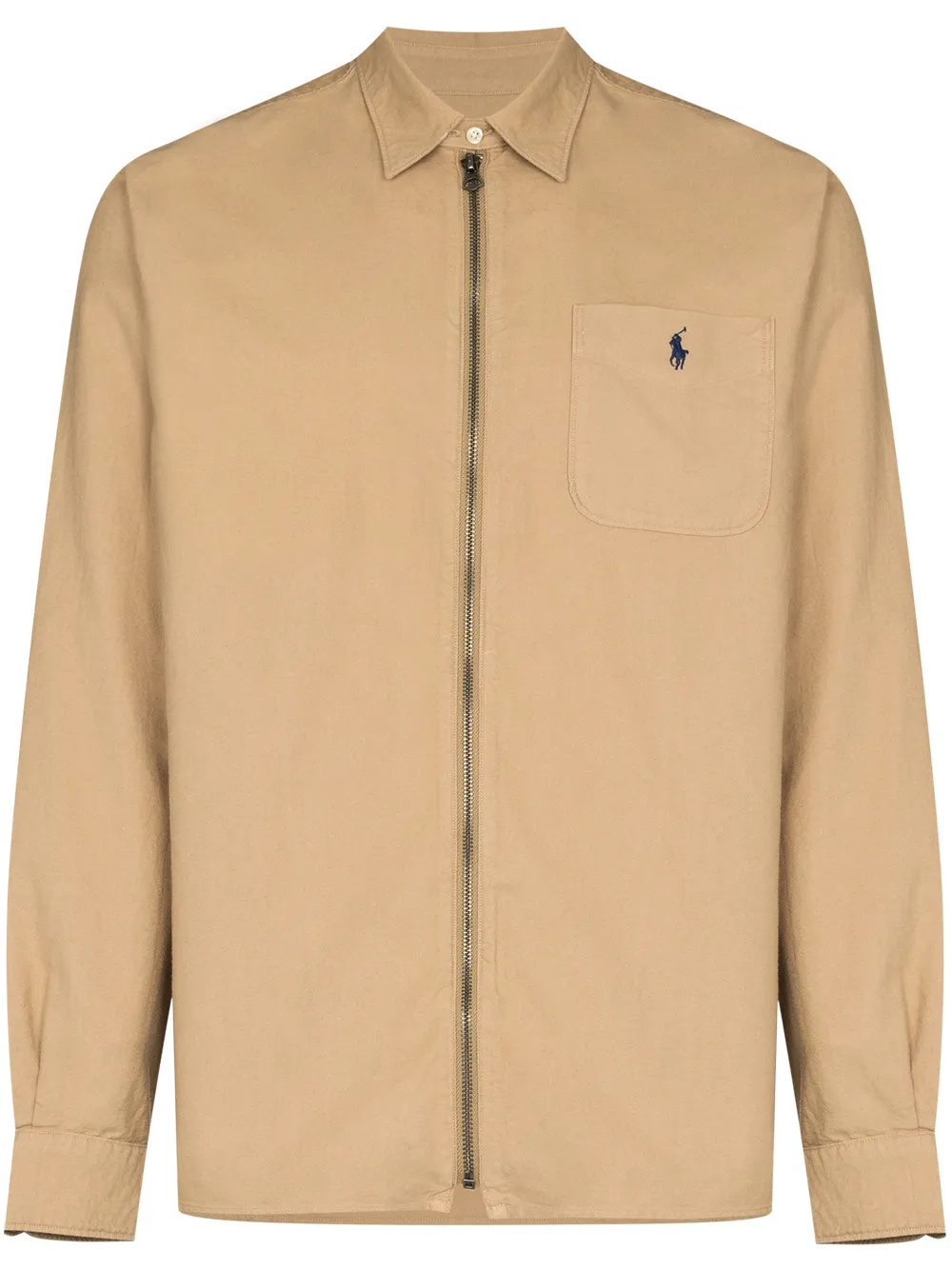 

Polo Ralph Lauren Polo Pony zip-up shirt jacket - Neutrals