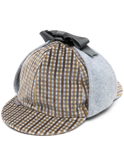 check-panelled Deerstalker Hat - Farfetch