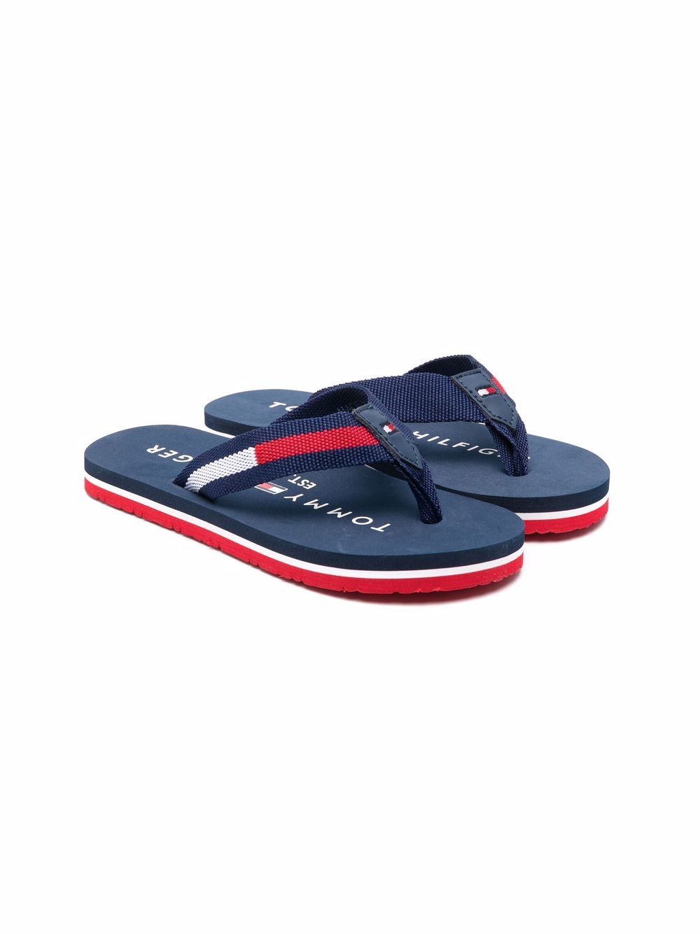 фото Tommy hilfiger junior шлепанцы с тисненым логотипом