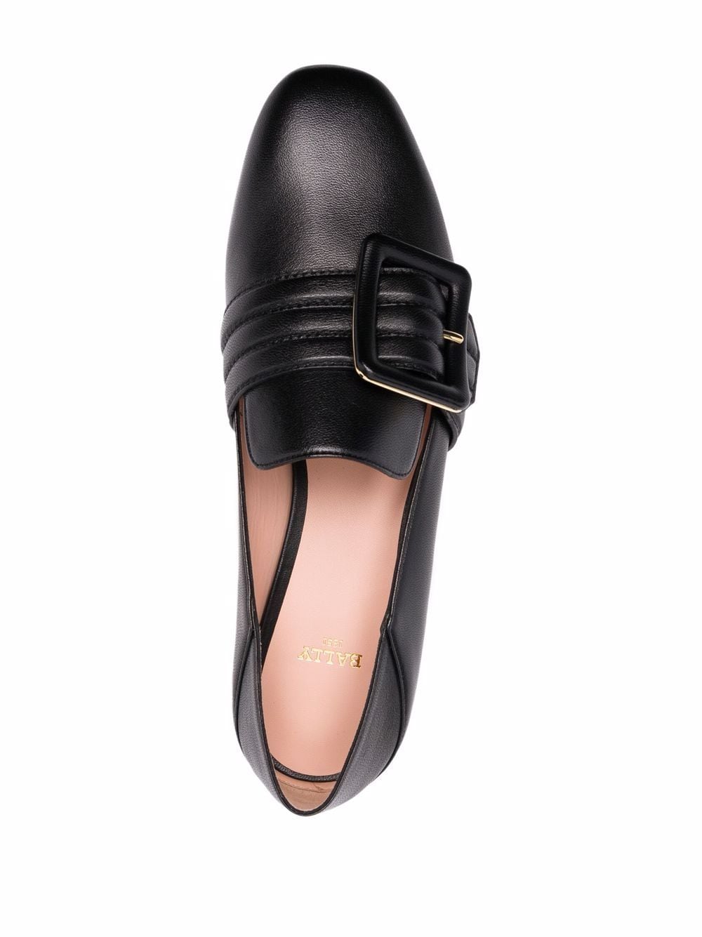 Shop Bally Collapsable-back Leather Loafers In Black