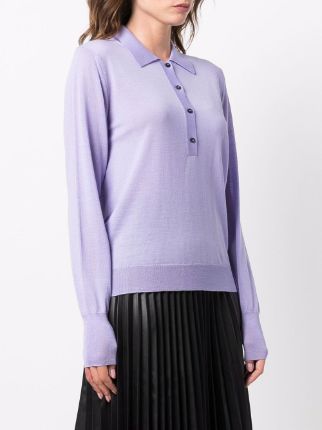 long-sleeve knitted polo shirt展示图