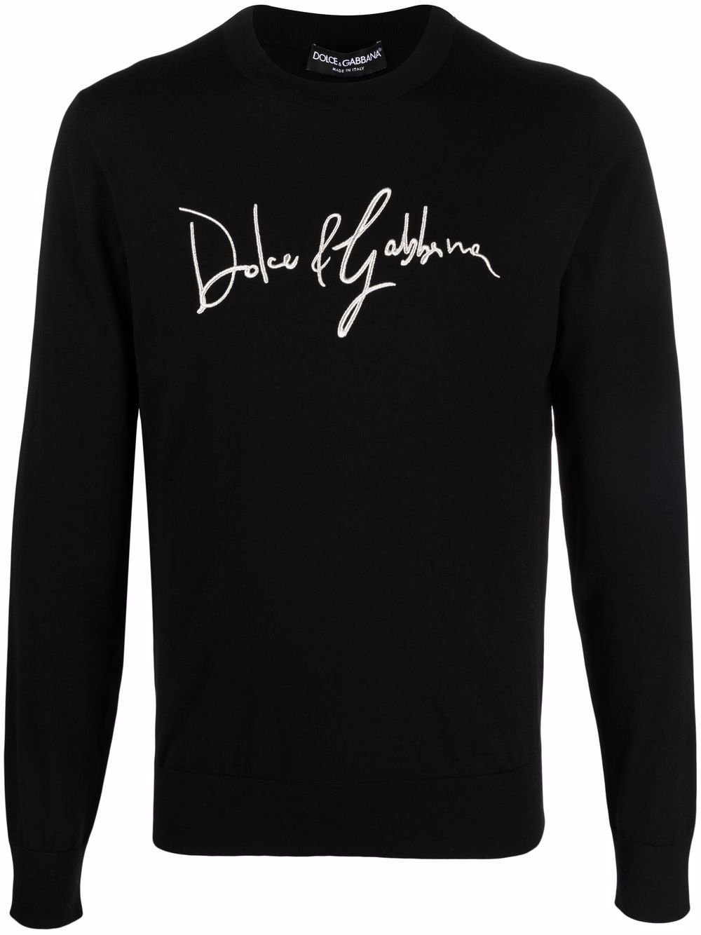 Image 1 of Dolce & Gabbana embroidered-logo wool jumper
