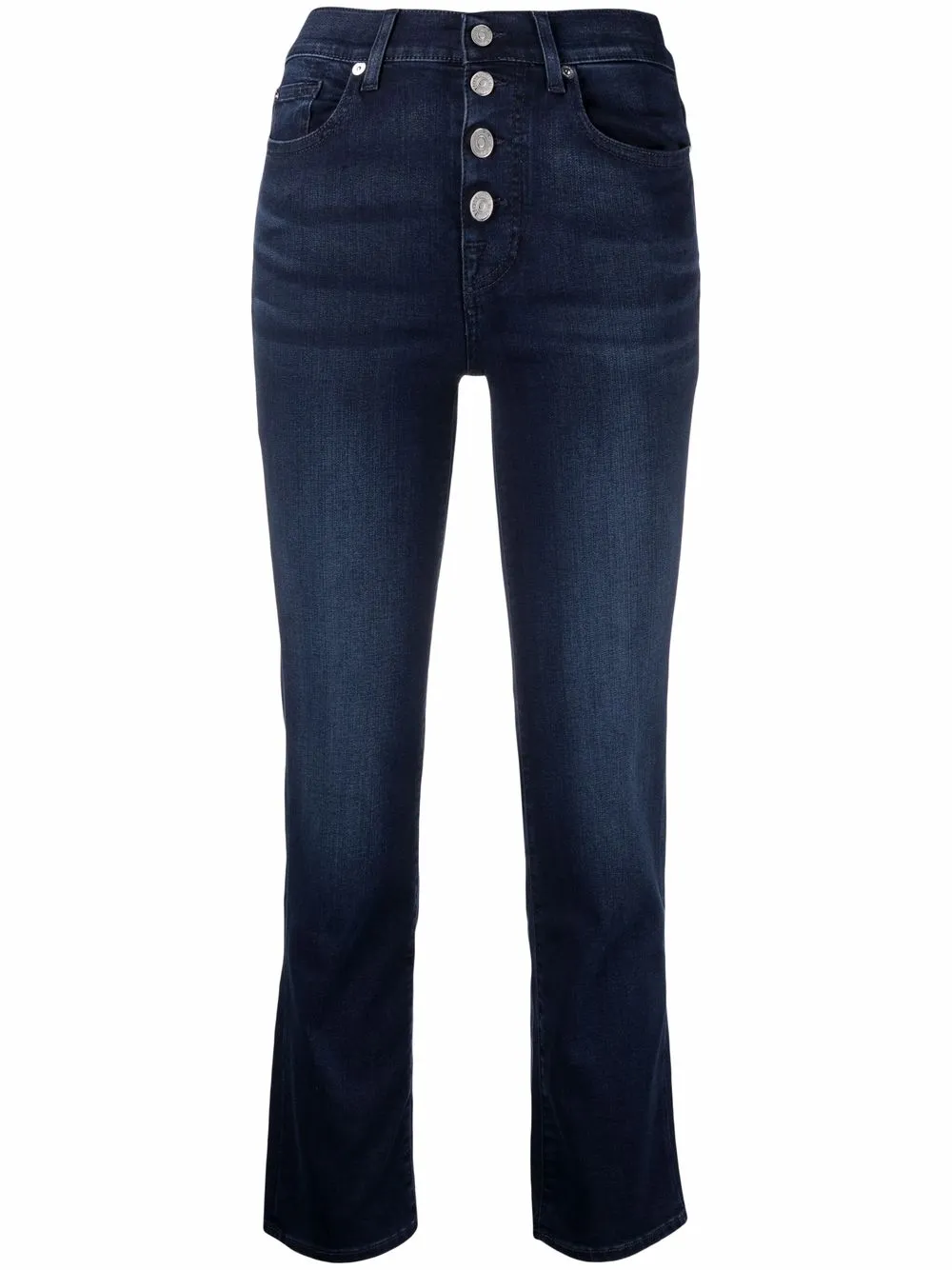 

7 For All Mankind jeans capri con tiro alto - Azul