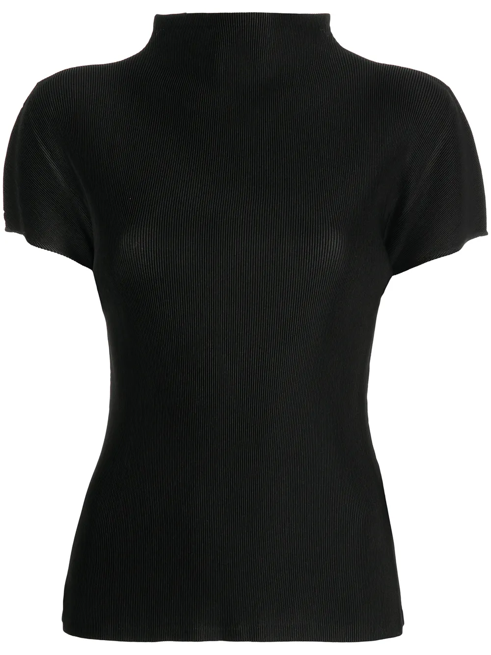 

Pleats Please Issey Miyake high-neck plissé top - Black