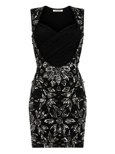 Roberto Cavalli vestido midi con cuello en V