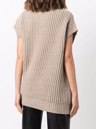 rib-knit short-sleeve jumper展示图