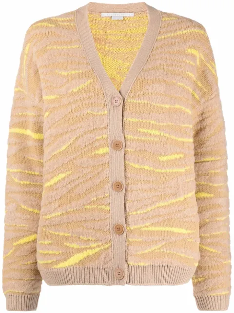 Stella McCartney tiger-pattern knitted cardigan