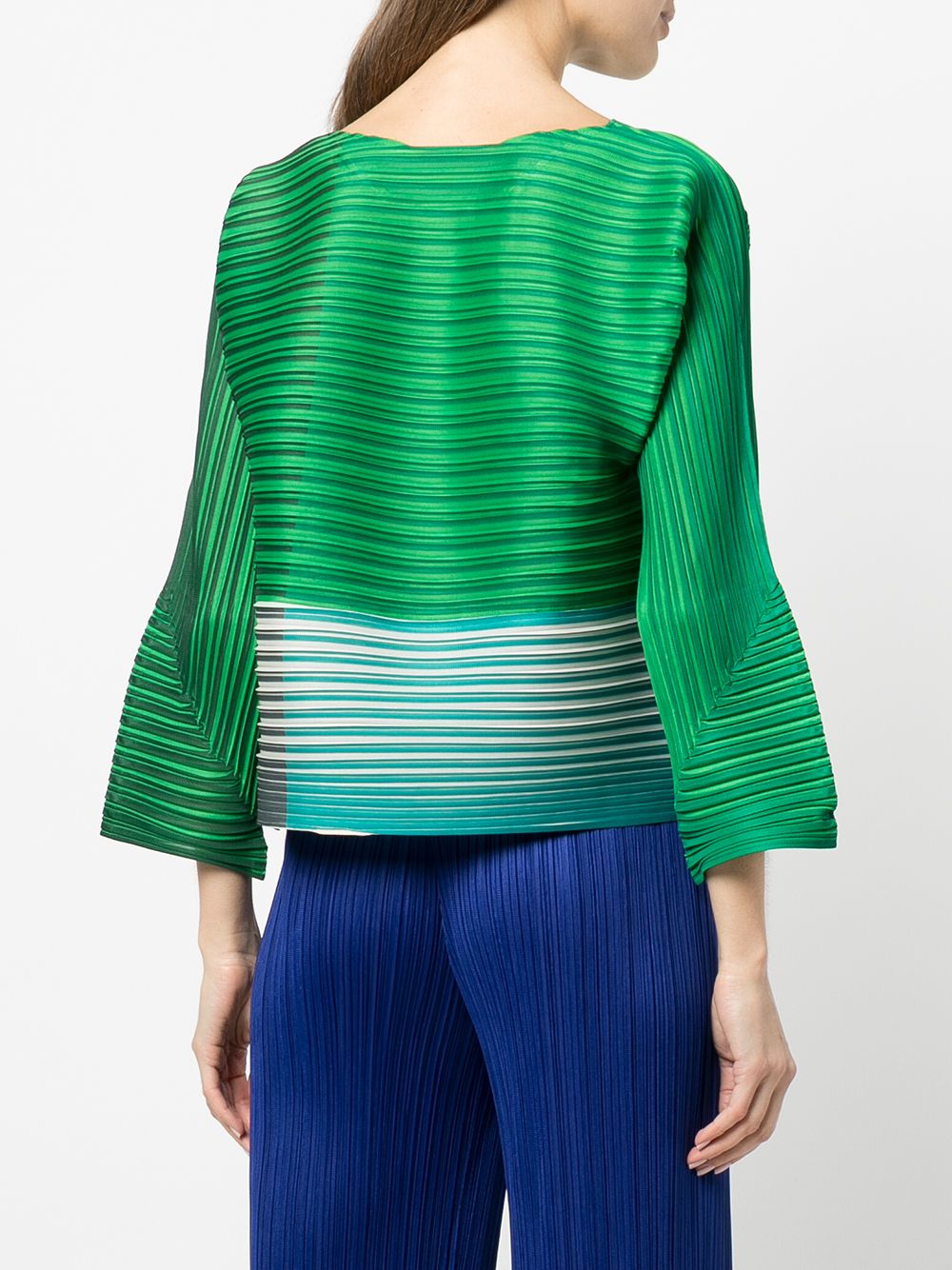 фото Pleats please issey miyake плиссированный топ в горизонтальную полоску