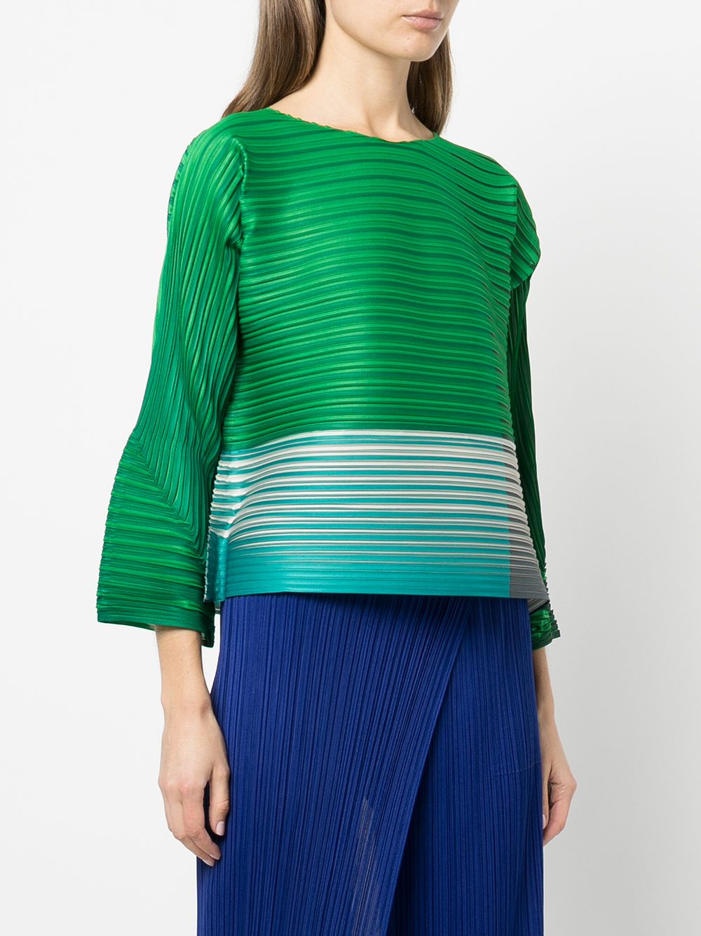 фото Pleats please issey miyake плиссированный топ в горизонтальную полоску