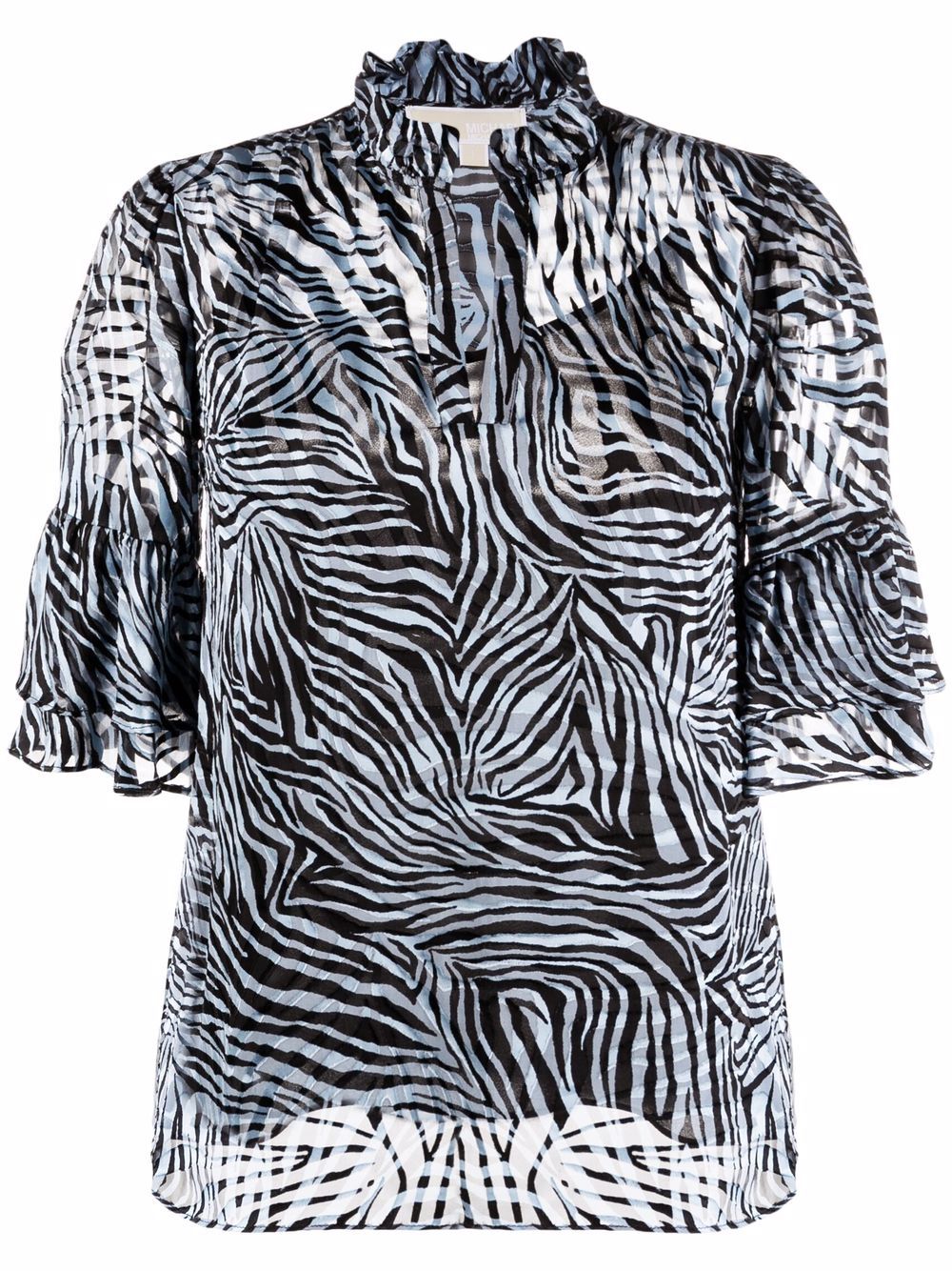 Michael Michael Kors zebra-print ruffle-collar Blouse - Farfetch
