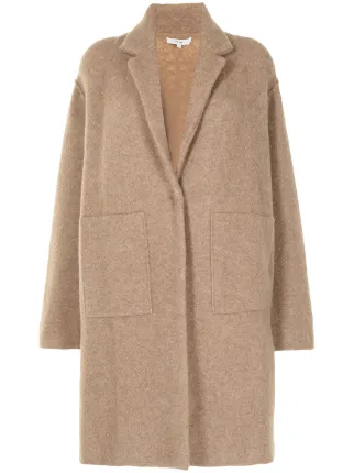 Long wool alpaca blend coat vince store