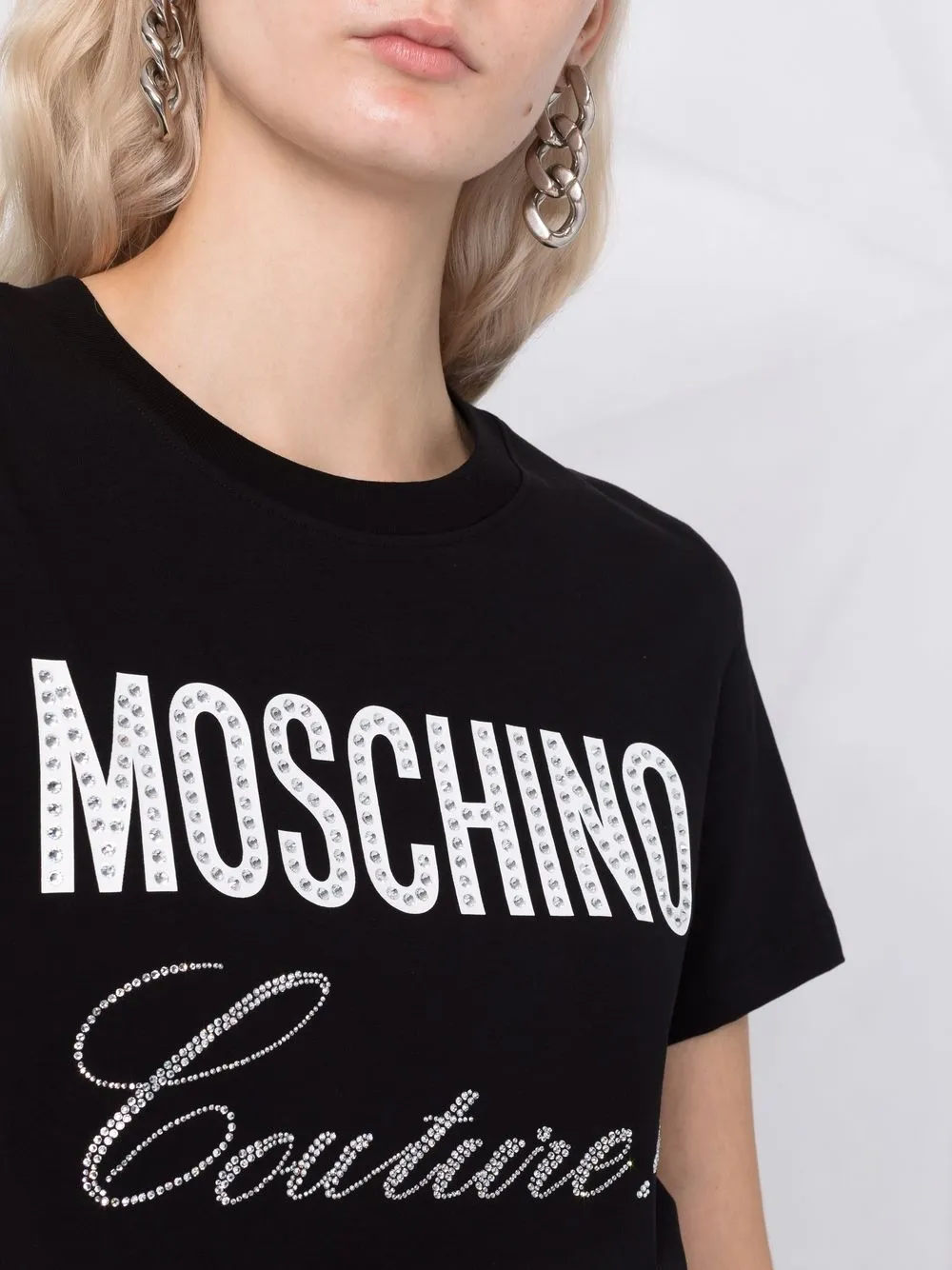 фото Moschino футболка с кристаллами