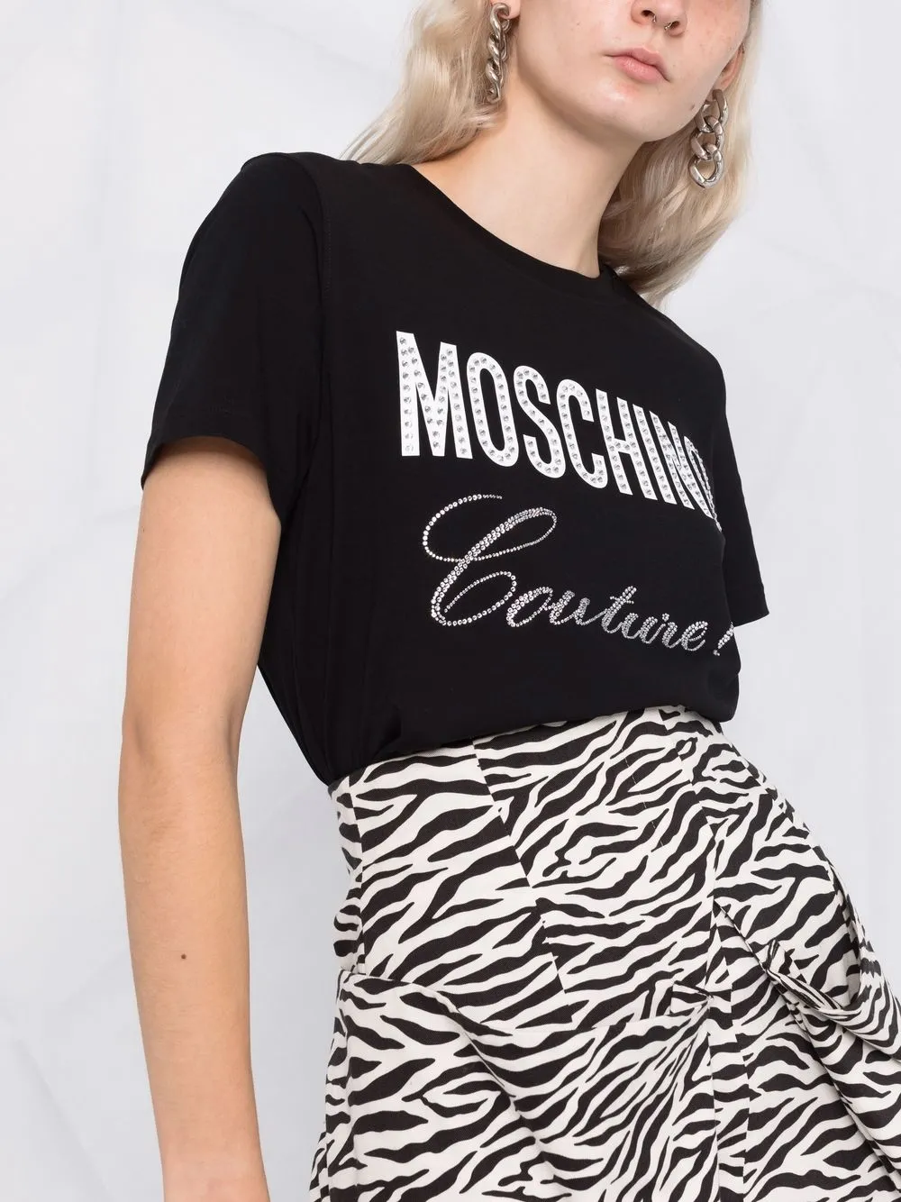 фото Moschino футболка с кристаллами