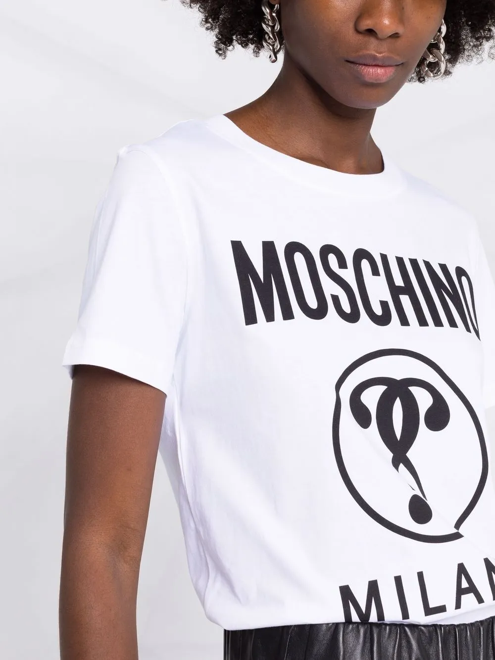 фото Moschino футболка с принтом double question mark