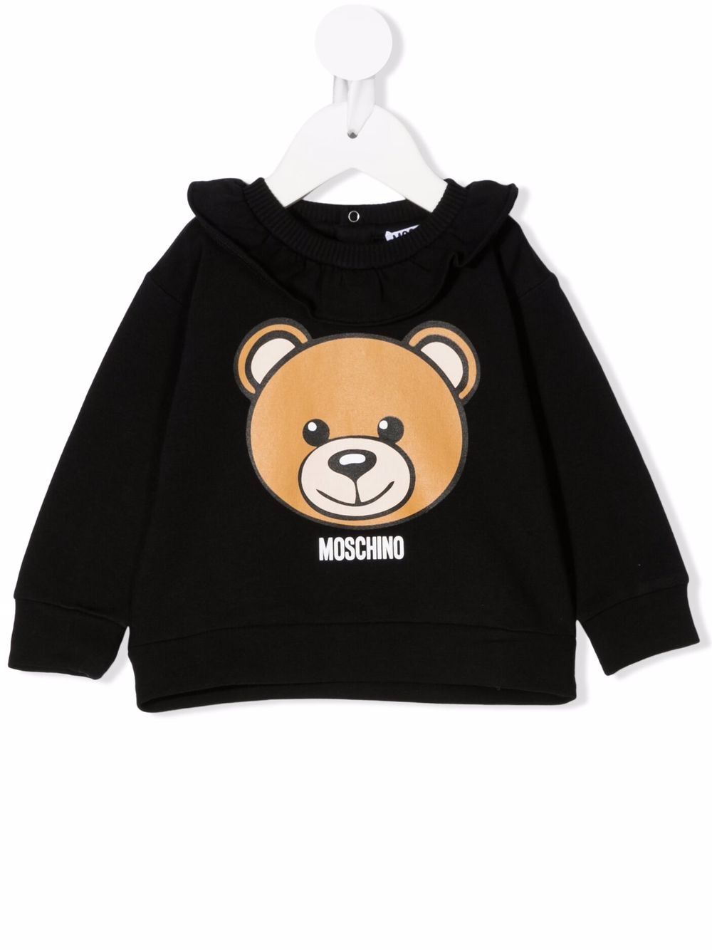 фото Moschino kids толстовка с оборками и принтом