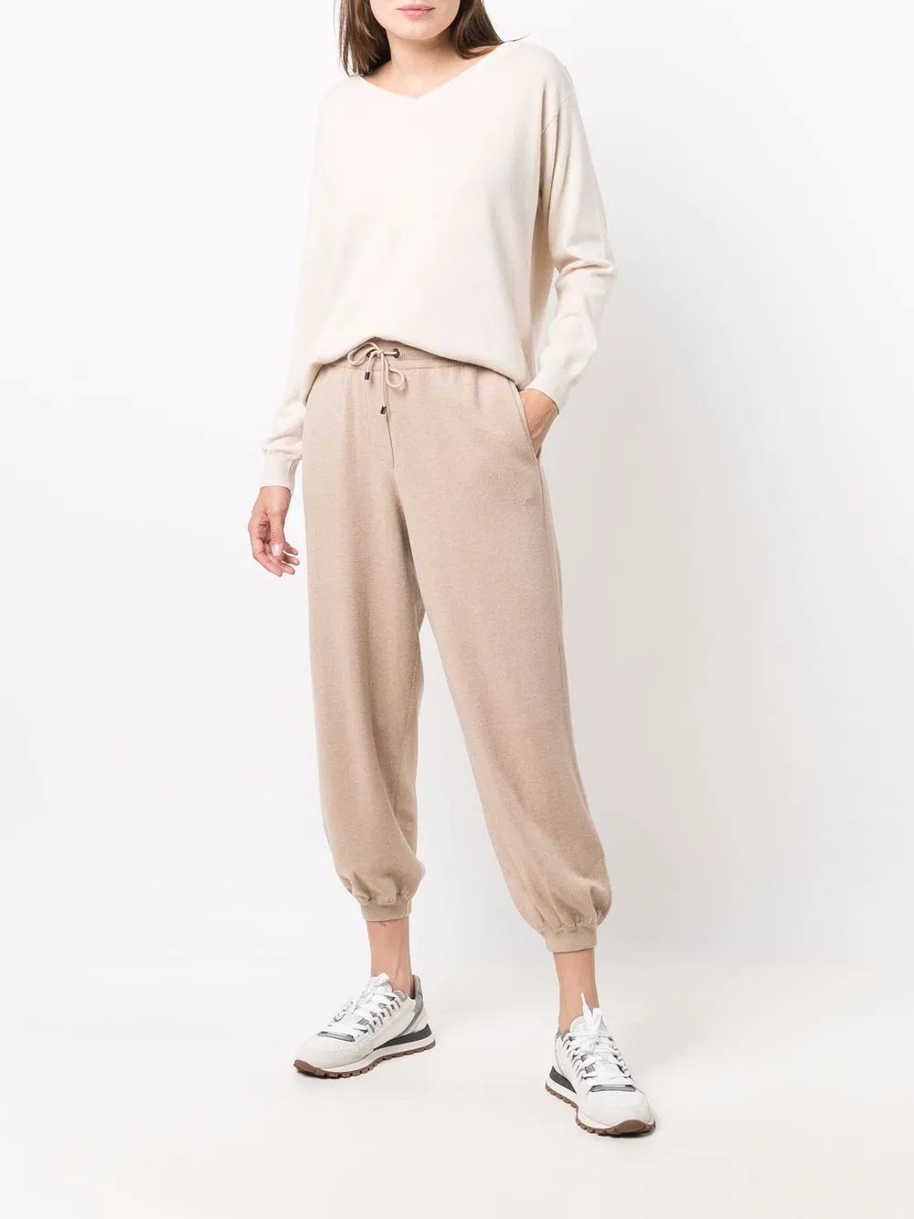 фото Brunello cucinelli зауженные трикотажные брюки