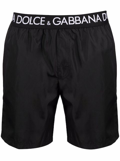 Dolce & Gabbana logo waistband swimming shorts